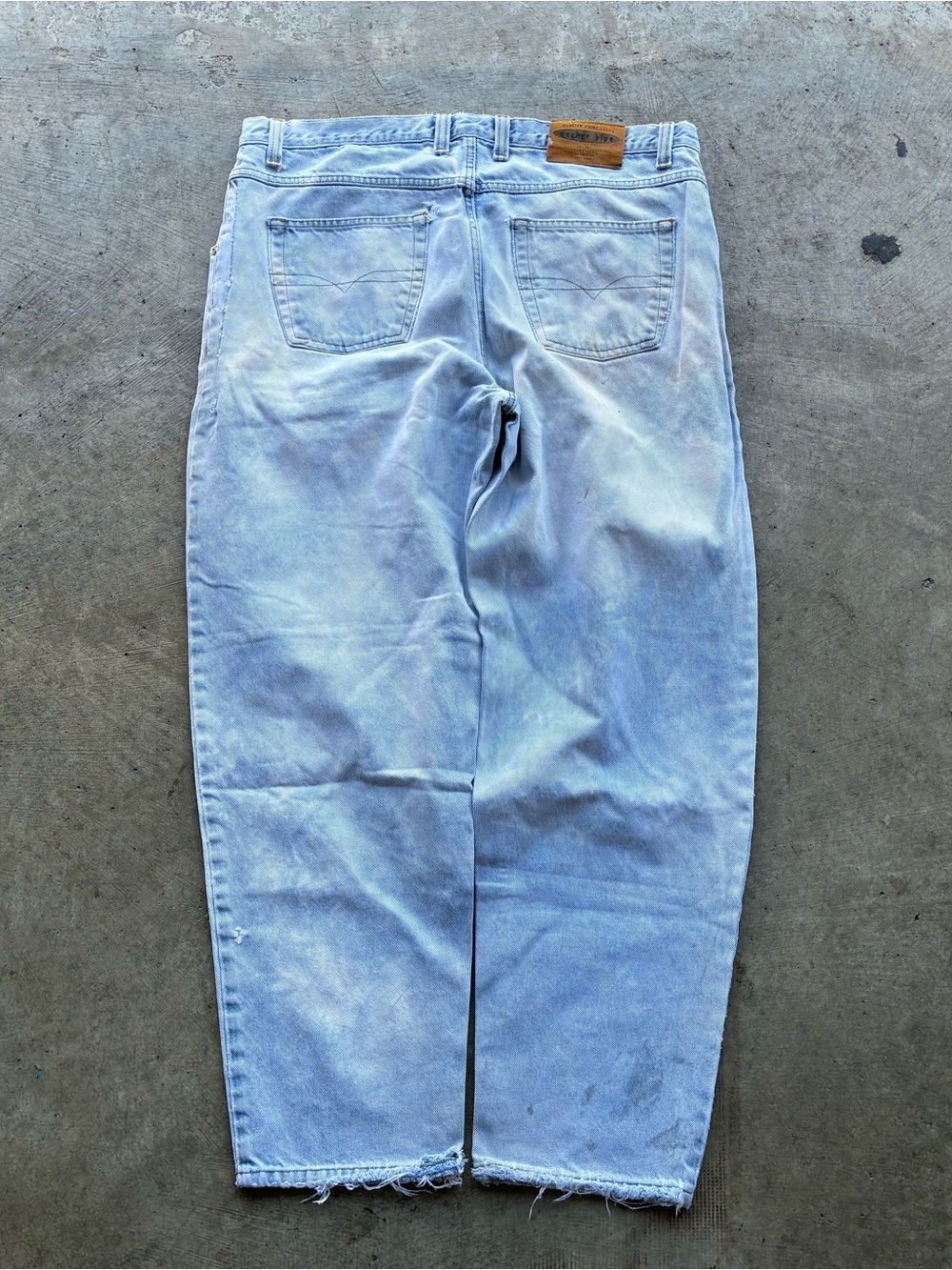 Distress Anchor Blue Loose baggy jeans